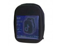 Рюкзак WI-FI RK-3 (h45 xb 33 см.) Lеd-дисплей 25 на 25 см, питание от USB, oбъемом 20л (цвет чёрный, в тех. упаковке)
