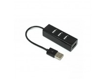 Разветвитель USB (HUB) 4 порта прямоугольный длина шнура 0,15 м. (цвет чёрный, в блистере)