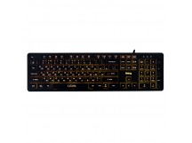 Клавиатура Dialog KK-ML17U BLACK Katana - Multimedia, с янтарной подсветкой клавиш, USB, черная