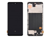 Дисплей для Samsung A515F/A516F Galaxy A51/A51 5G в рамке + тачскрин (черный) (OLED)