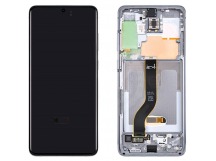 Дисплей для Samsung G985F Galaxy S20 Plus в рамке + тачскрин (серый) 100%