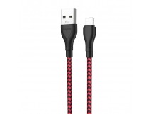 Кабель USB - Apple lightning Borofone BX39 Beneficial (black/red)