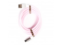 Кабель USB - micro USB - MCM-1 100см 2,4A (pink) (122444)