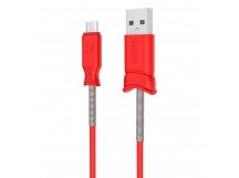 Кабель USB - micro USB Hoco X24 Pisces для HTC/Samsung (100 см) (red) (92760)