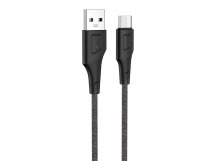Кабель USB - micro USB Hoco X58 Airy silicone 100см 2,4A (black) (127838)
