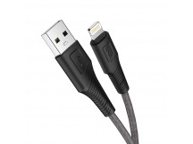 Кабель USB - Apple lightning Hoco X58 Airy silicone (100 см) 3А (black) (127835)
