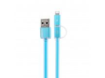 Кабель USB - Multi connector Remax RC-020t Aurora 100см 1,5A (blue) (73876)