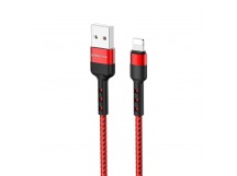 Кабель USB - Apple lightning Borofone BX34 Advantage 100см 2,4A (red) (122734)