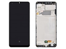 Дисплей для Samsung A325F Galaxy A32 в рамке + тачскрин (черный) 100%