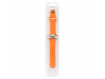 Ремешок - ApW Sport Band Apple Watch 38/40/41мм силикон на кнопке (S) (light orange) (107178)