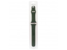 Ремешок - ApW Sport Band Apple Watch 38/40/41 mm силикон на кнопке (S) (pine green) (110886)