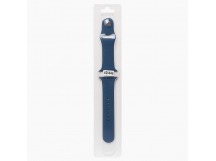 Ремешок - ApW Sport Band Apple Watch 42/44/45/49 мм силикон на кнопке (S) (blue) (107203)
