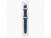 Ремешок - ApW Sport Band Apple Watch 42/44/45/49 mm силикон на кнопке (S) (dark blue) (107206)