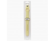 Ремешок - ApW Sport Band Apple Watch 42/44/45/49 mm силикон на кнопке (S) (lemon cream) (110894)