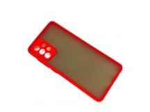 Чехол Samsung A72 (2021) Противоударный Матовый Красный