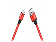 Кабель USB - micro USB Hoco X14 (200 см) (red/black)