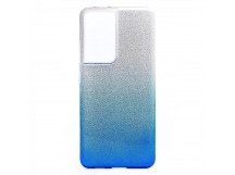Чехол-накладка - SC097 Gradient для "Samsung SM-G998 Galaxy S21 Ultra" (blue/silver)(131213)