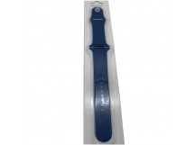 Ремешок для Apple Watch 42/44/45/49 mm №08 силиконовый Темно-Синий (Размер ML)