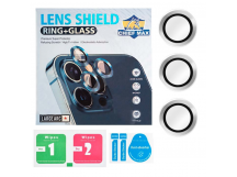 Защитное стекло линзы камеры для iPhone 12 Pro Max (комплект 3 шт.) Серебро