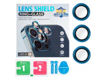 Защитное стекло линзы камеры для iPhone 12 Pro Max (комплект 3 шт.) Синий