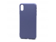 Чехол Silicone Case New Era (накладка/силикон) для Apple iPhone XS Max темно сиреневый