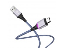 Кабель USB - micro USB Borofone BU25 Glory (120см) голубой