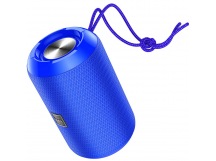 Колонка Bluetooth hoco. HC1 (h8,5хl14xb8,5см.) слот USB/TF/AUX/FM-радио, з/у USB пластиковая (цвет синий, в коробочке)