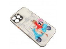 Чехол iPhone 12 Pro Max Силикон Print (Girl in Paris) 