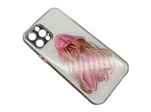 Чехол iPhone 12 Pro Силикон Print (Girl Pink) 