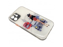 Чехол iPhone 12 Силикон Print (Girl in London) 