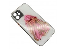 Чехол iPhone 12 Силикон Print (Girl Pink) 