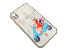 Чехол iPhone XR Силикон Print (Girl in Paris) 