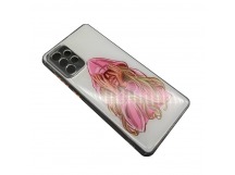 Чехол Samsung A72 (2021) Силикон Print (Girl Pink) 