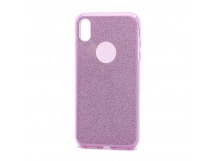 Чехол Fashion с блестками силикон-пластик для Apple iPhone XS Max фиолетовый