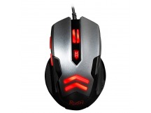 Мышь оптическая Smart Buy RUSH 729, черная/серая, USB, игровая  проводная + коврик