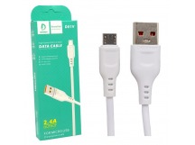 Кабель USB - Micro DENMEN D01V (белый) 1м