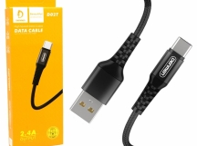 Кабель USB - TypeC DENMEN D02T (черный) 1м