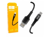 Кабель USB - TypeC DENMEN D02T (черный) 1м