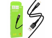 Кабель USB - Lightning DENMEN D02L (черный) 1м