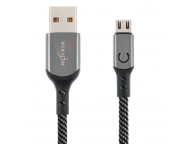 Кабель USB VIXION (K9 Ceramic) microUSB (1м) (черно/белый)