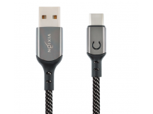 Кабель USB VIXION (K9 Ceramic) Type-C (1м) (черно/белый)