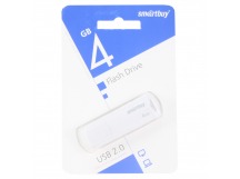 Флеш-накопитель USB 4GB Smart Buy Clue белый