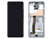 Дисплей для Samsung G988F Galaxy S20 Ultra в рамке + тачскрин (серый) 100%