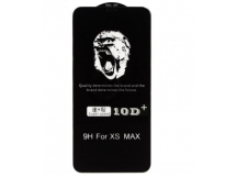 Защитное стекло iPhone XS Max/11 Pro Max (King Kong 10D+) тех упаковка Черное