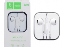 Гарнитура проводная вставная DENMEN DR05 (для iOS/Android) (цвет белый, разъём Mini-Jack 3.5 мм, в коробочке)