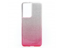 Чехол-накладка - SC097 Gradient для Samsung SM-G998 Galaxy S21 Ultra (pink/silver)