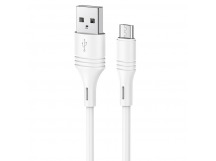 Кабель USB - micro USB Borofone BX43 CoolJoy (100см) белый