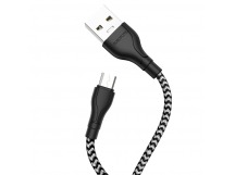 Кабель USB - micro USB Borofone BX39 Beneficial (100см) черно-белый