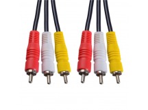 Кабель PERFEO 3xRCA вилка - 3xRCA вилка, длина 1 м. (R3102)
