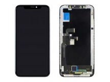 Дисплей для iPhone X + тачскрин черный с рамкой (Soft Oled)